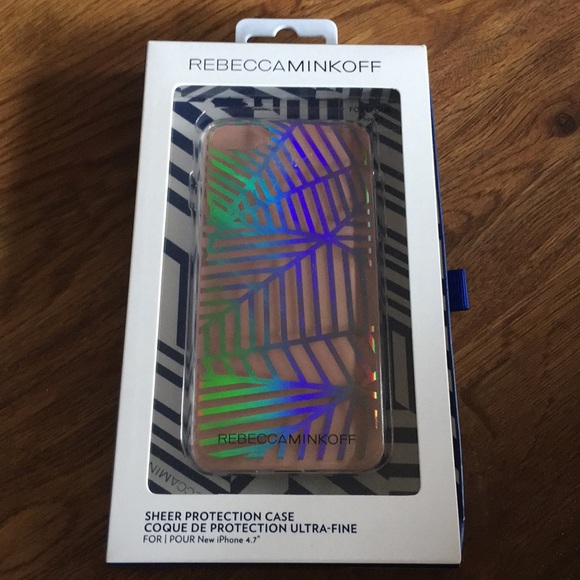 Iridescent Line Design Clear Case iPhone 7 8